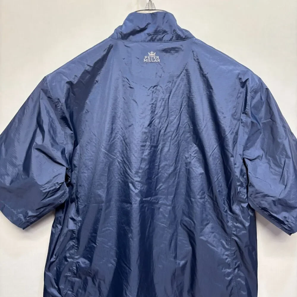 Peter Millar Water Men Short Sleeve Golf Windbreaker Jacket Size Medium C127 -22